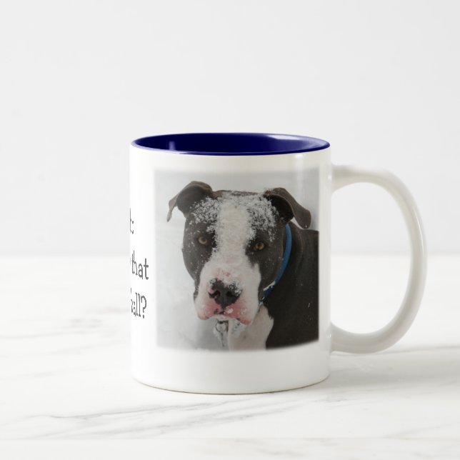 Kasta snöboll, vem kastade det Två-Tonad mugg (Höger)