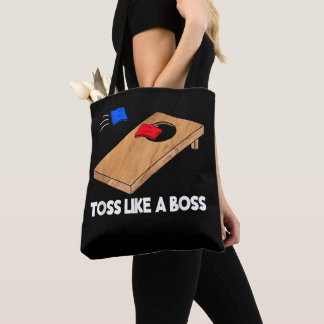Kasta Som Boss Cornhole Lag Tygkasse