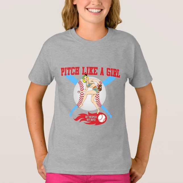 Kasta som en flicka t shirt (Framsida)