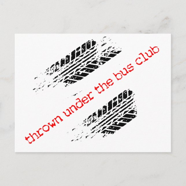 Kasta under vykortet Buss Klubb - VÄLKOMMEN Vykort (Framsida)