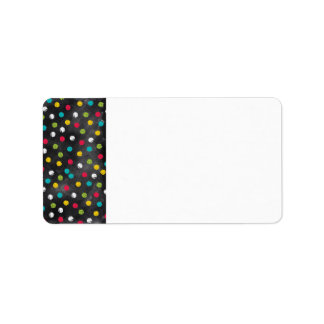 Kasta upp det! Rainbow Polka dots - Utskrift av ka Adressetikett
