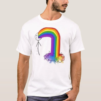 Kasta upp regnbågar t-shirt
