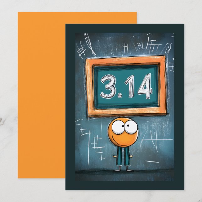 Kasta upp till Pi: 3,14 Geek Mode aktiverat Inbjudningar (Fram/baksida)