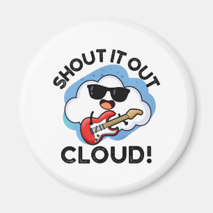 Kasta ut Cloud Funny Music Pun Magnet