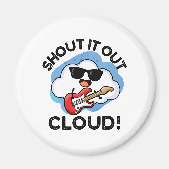 Kasta ut Cloud Funny Music Pun Magnet (Framsidan)