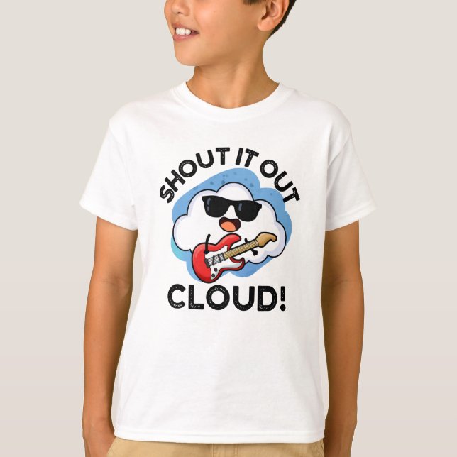 Kasta ut Cloud Funny Music Pun T Shirt (Framsida)