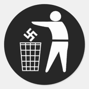Kasta ut fascister runt klistermärke