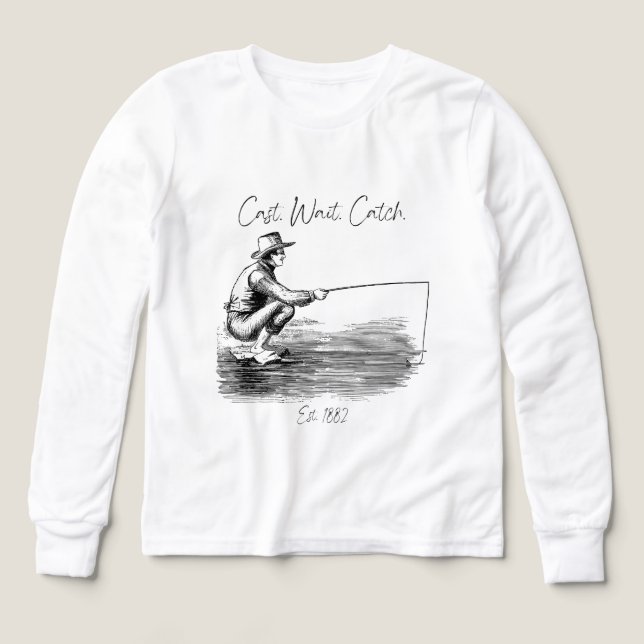 Kasta. Vänta. Fånga T Shirt (Design framsida)