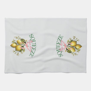 Kasta Vintagen Lemon botaniskt Kökshandduk