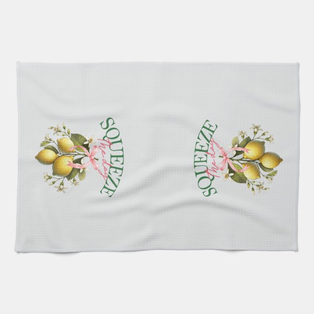 Kasta Vintagen Lemon botaniskt Kökshandduk (Horisontell)