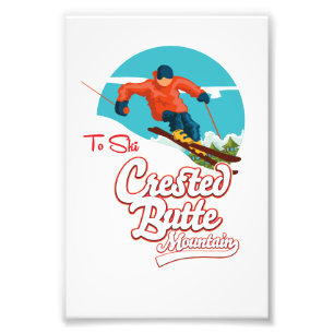 Kastad Butte till skidåkning Fototryck