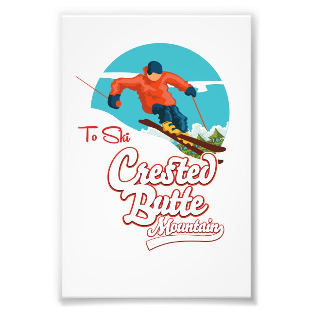 Kastad Butte till skidåkning Fototryck (Framsidan)