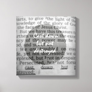 Kastad nedåt men inte förstörd bibel verse canvastryck