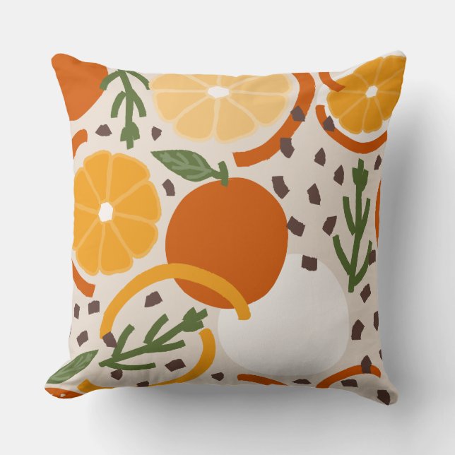 Kastade Citrus & Konfetti Accent Retro Kökk Kudde (Framsida)