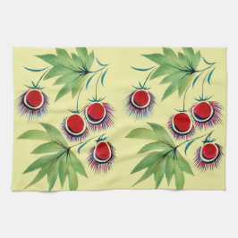 Kastanien im dekorativen Stil Kökshandduk