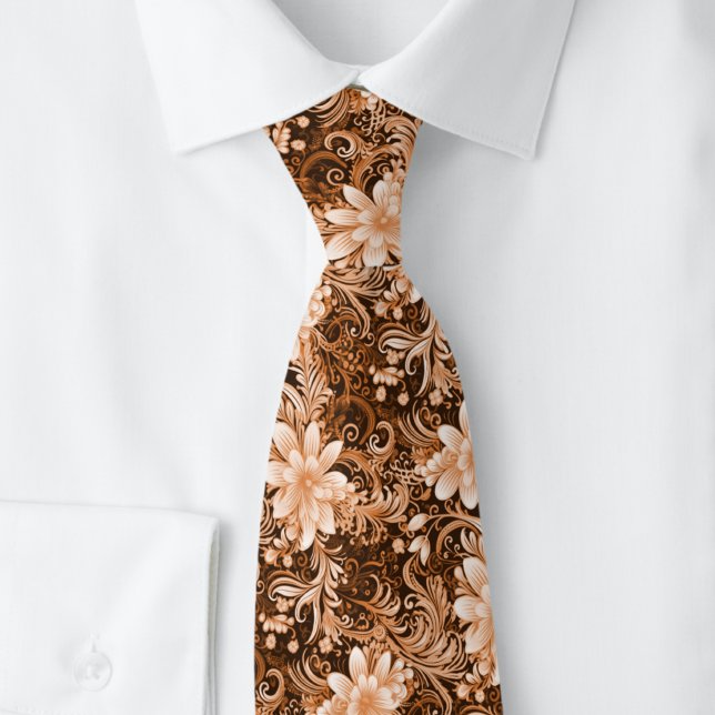Kastanj Blommig Batik Slips (Skapare uppladdad)