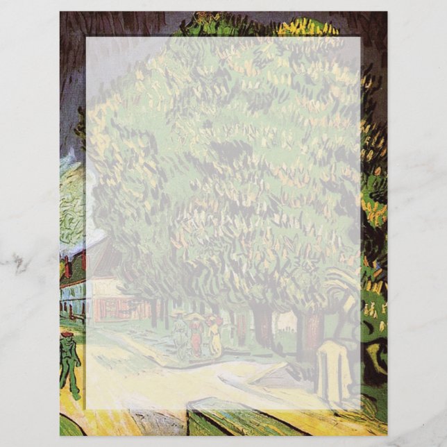 Kastanje Träd i Blom, Vincent van Gogh. (Framsida)