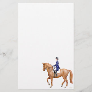 Kastanjebrun Dressagehästbrevpapper Brevpapper