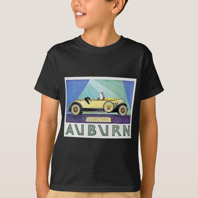 Kastanjebrun vintageautomatiskannonsering t shirt (Framsida)