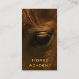 Kastanjebrunt hästöga visitkort