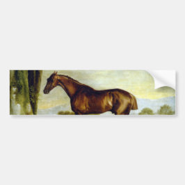 Kastanjehäst i ett liggande (George Stubbs) Bildekal