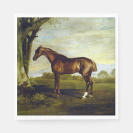 Kastanjehäst i ett liggande (George Stubbs) Pappersservett