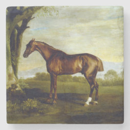 Kastanjehäst i ett liggande (George Stubbs) Stenunderlägg