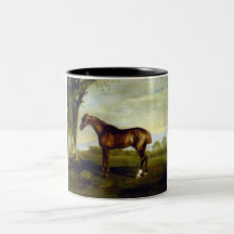Kastanjehäst i ett liggande (George Stubbs)