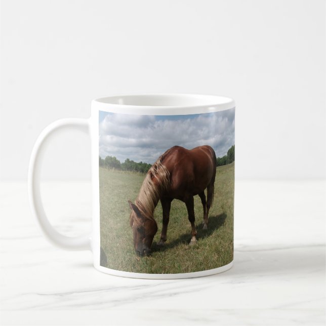 Kastanjens bete på betesmark kaffemugg (Vänster)