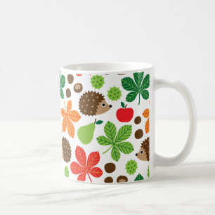 Kastanjer & Seamless mönster för igelkott Kaffemugg