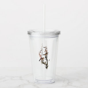 Kastanjesidig Warbler Audubon Bird på Wildblomma Take Away Mugg