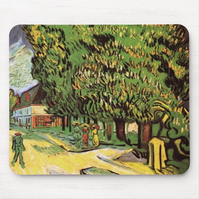 Kastanjeträd i blomning av Vincent van Gogh Musmatta (Framsidan)