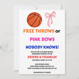 Kastar fritt eller rosa slingor Könsbestämmande fe Inbjudningar
