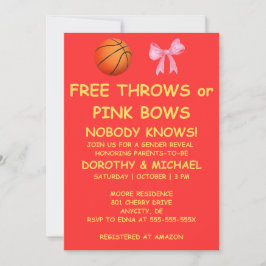 Kastar fritt eller rosa slingor Könsbestämmande fe Inbjudningar