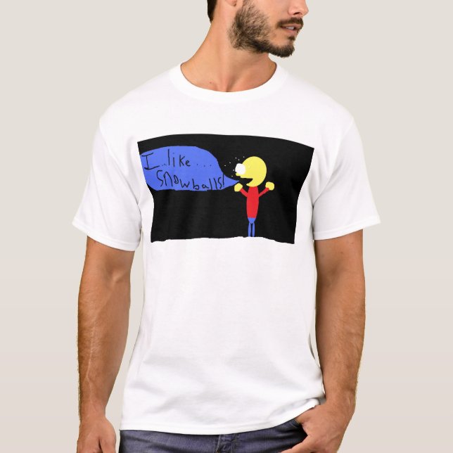 Kastar snöboll t-shirt (Framsida)