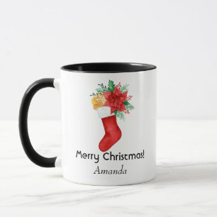 Kastat glas från kärlek under jul mugg