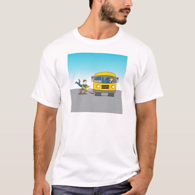 Kastat under bussen t-shirt (Framsida)