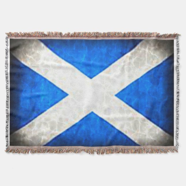 Kastfilt. Flagga av Scotland. Filt (Framsidan)