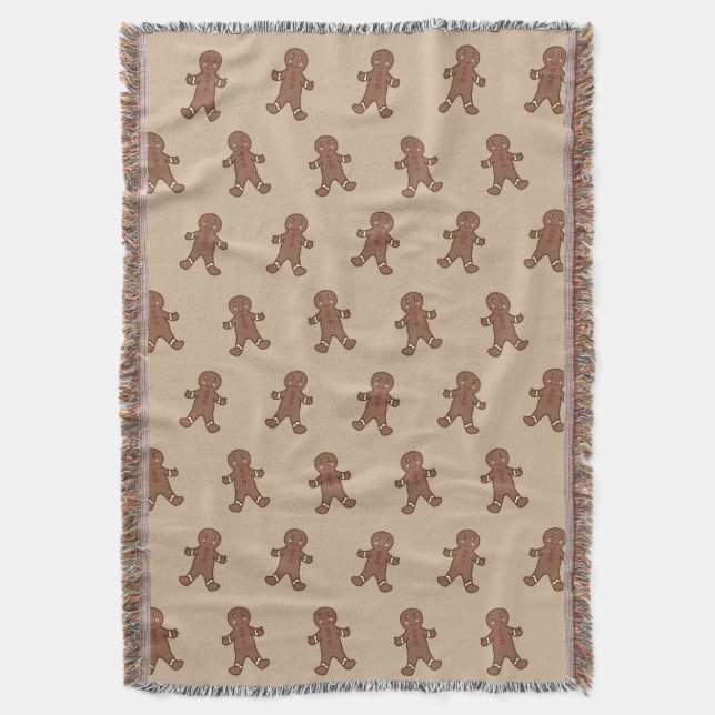 Kastfilt med Gingerbread Boys-mönster Filt (Framsidan Vertikal)