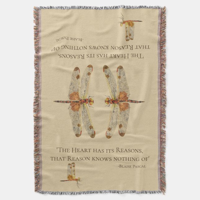 Kastfilt med sländor filt (Framsidan Vertikal)