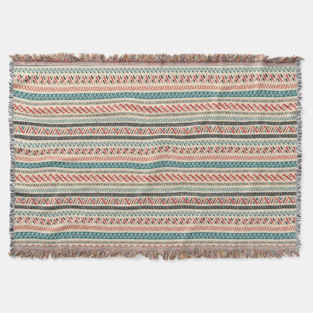 Kastfiltar från Aztec Mönster Filt (Framsidan)