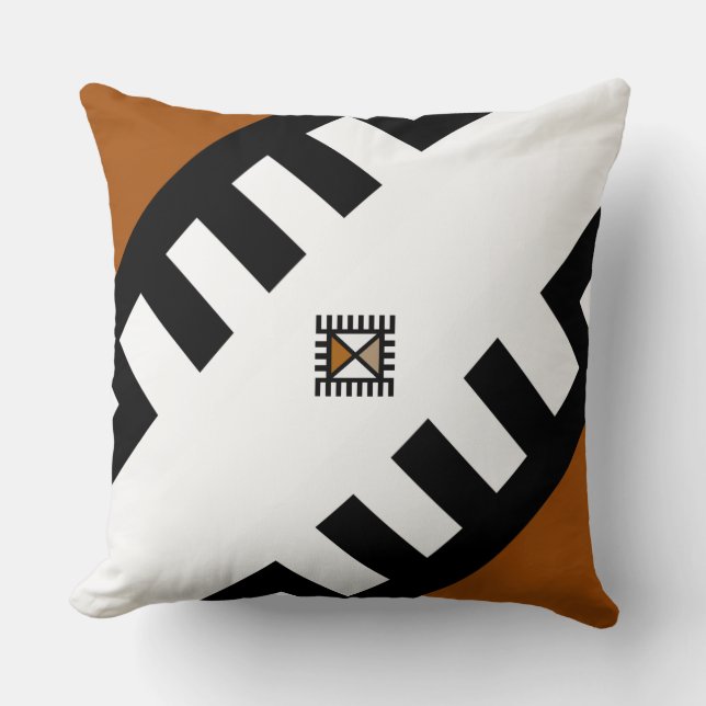 Kastkuddar med afrikanska symboler design kudde (Framsida)