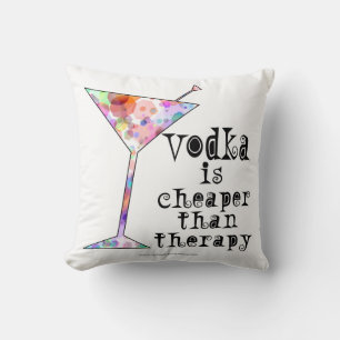 KASTKUDDAR, VODKA ÄR BILLIGARE ÄN TERAPI KUDDE