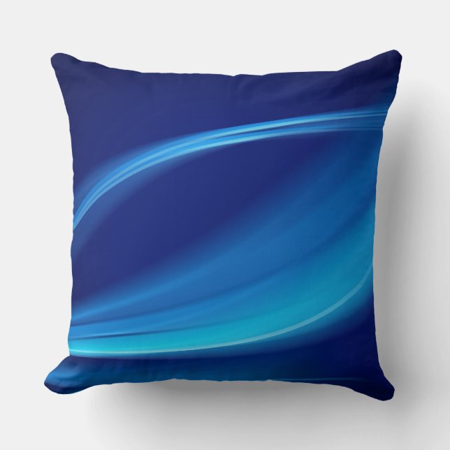 Kastkudde - Abstrakt Klart Blå Kudde (Framsida)