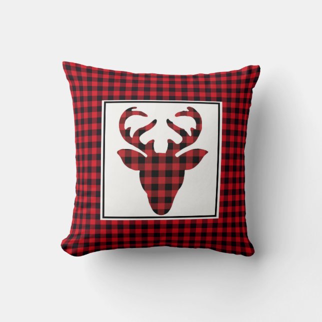 Kastkudde-Buffalo Rutig Kudde (Framsida)