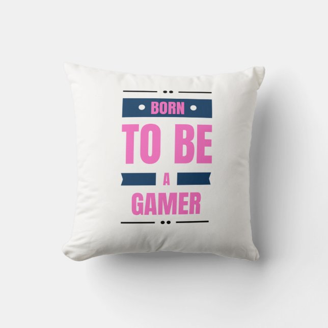 Kastkudde för född gamer kudde (Framsida)