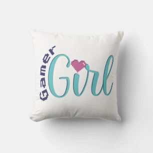 Kastkudde för Gamer Girl - Perfekt present för spe Kudde
