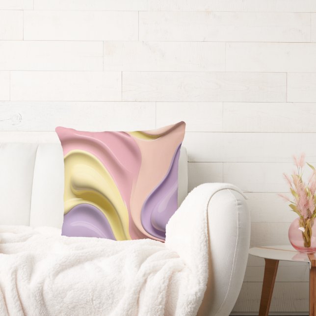 Kastkudde i stilren abstrakt grafik kudde (Soffa)