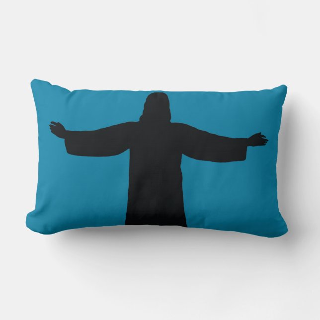 Kastkudde jesus kristus  lumbarkudde (Framsida)
