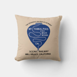 Kastkudde krokigaste järnväg Mt Tamalpais Kudde